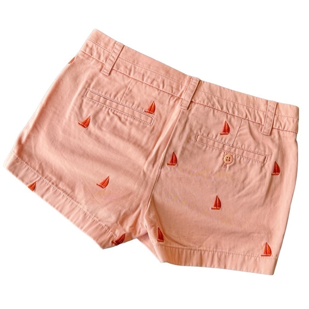 J. Crew Chino Shorts Broken In 100% Cotton Womens Size 4 Peach EUC - Picture 2 of 7
